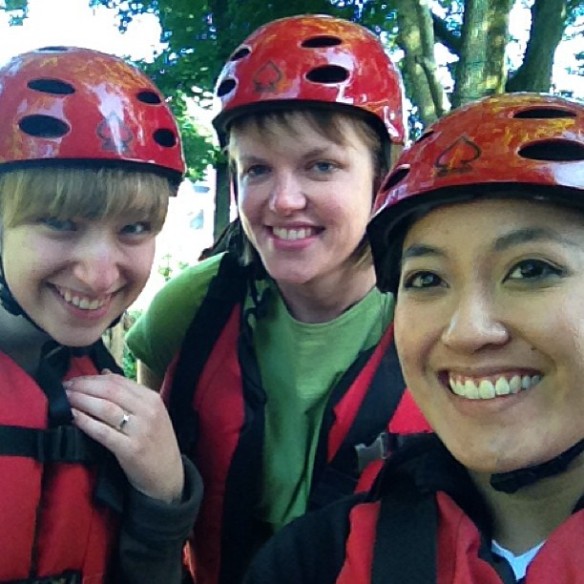 Safety first - ready to hit the rapids!
